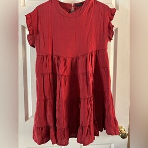 Red Tiered Dress